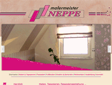 Tablet Screenshot of malermeister-neppe.de